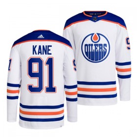 Män Ishockey Edmonton Oilers tröja Evander Kane 91 Adidas Vit Authentic